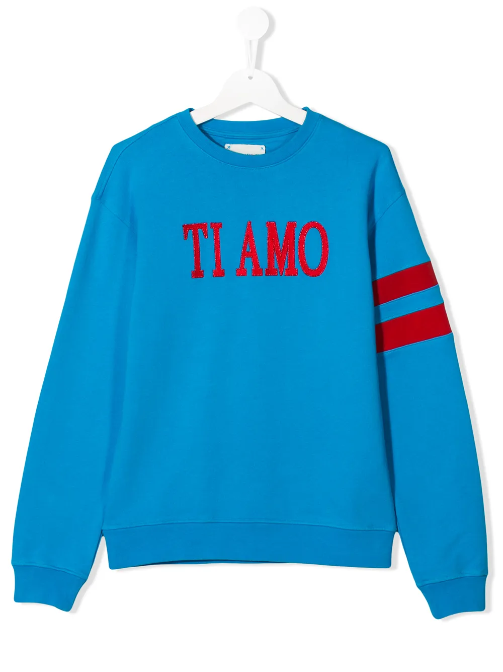 Alberta Ferretti Teen Slogan Embroidered Sweatshirt In Blue