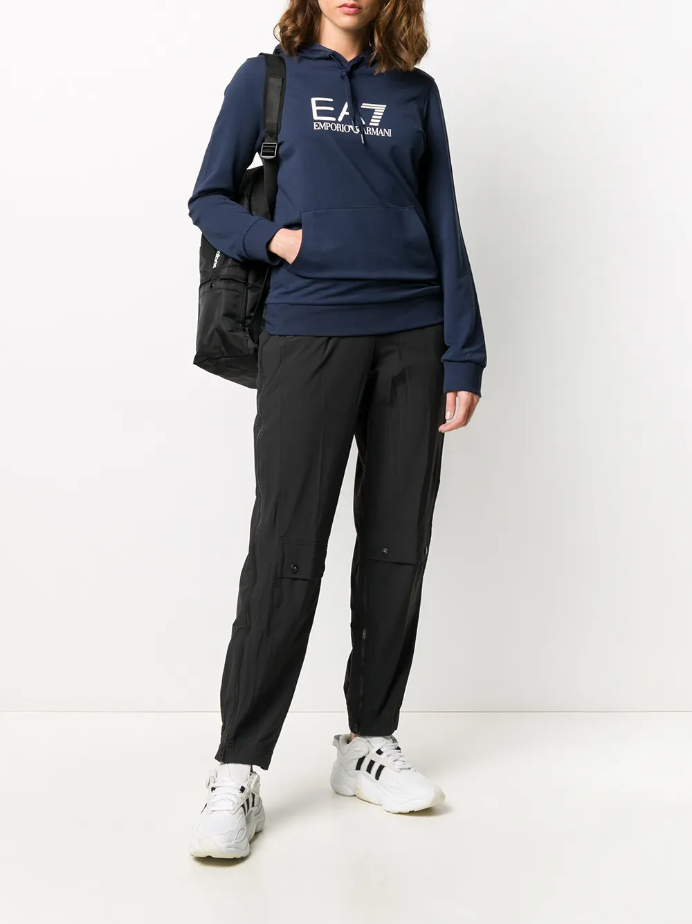 фото Ea7 emporio armani толстовка с логотипом и капюшоном