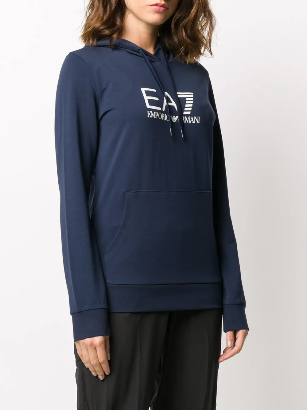 фото Ea7 emporio armani толстовка с логотипом и капюшоном