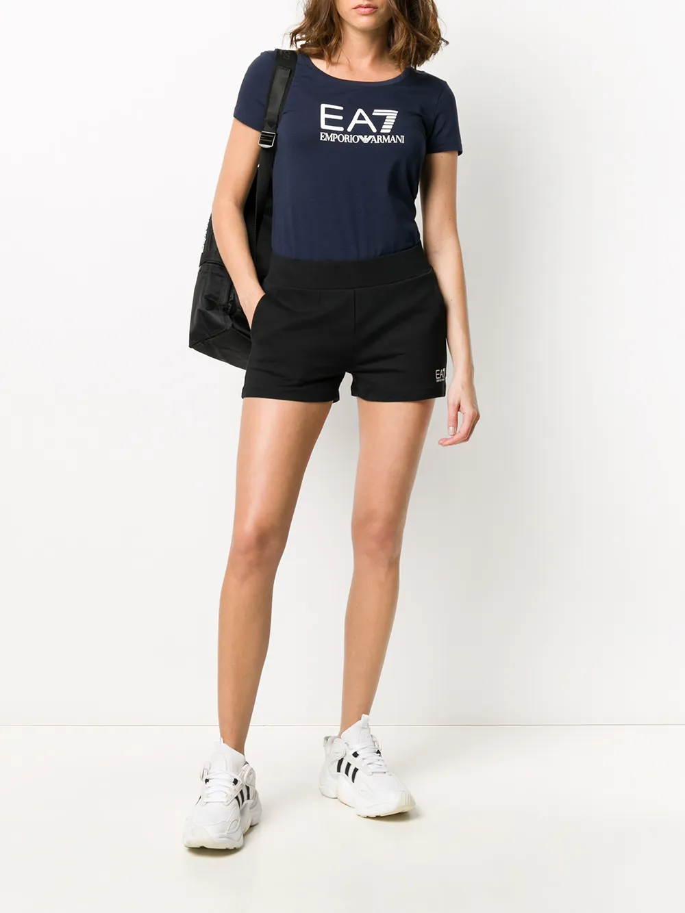 Ea7 Emporio Armani T-shirt met ronde hals - Blauw