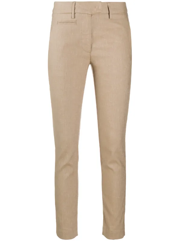 beige skinny trousers