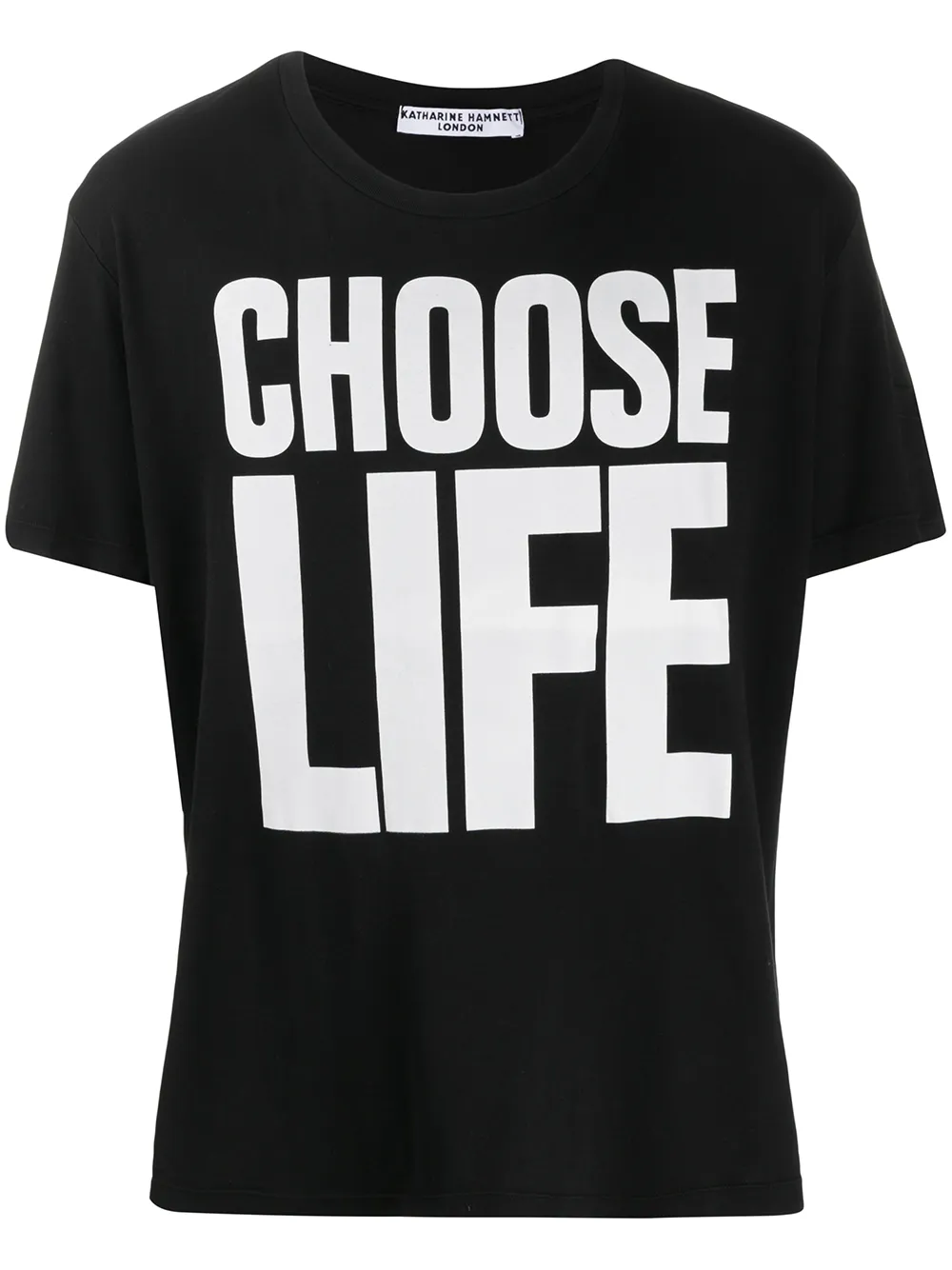 Katharine Hamnett Choose Life Boxy T-shirt In Black