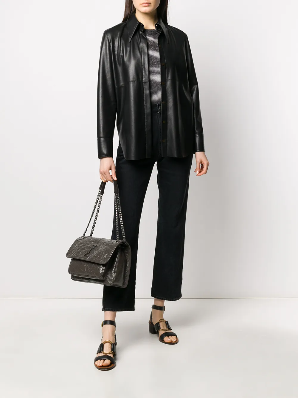 фото Saint laurent сумка на плечо niki