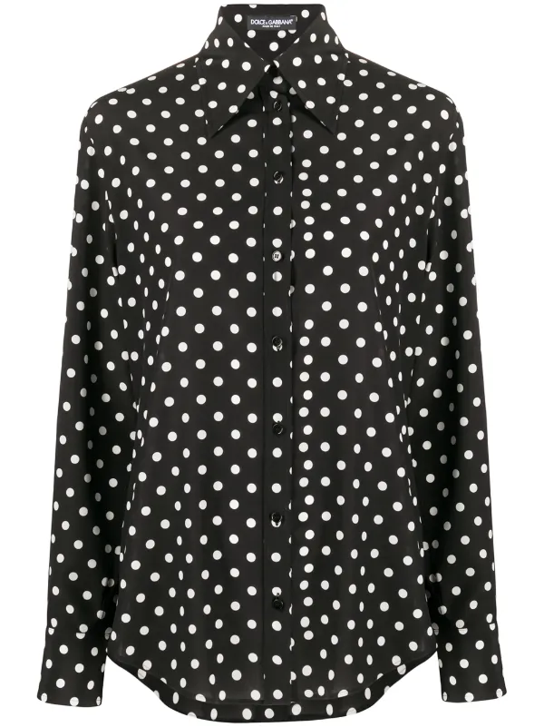 dolce and gabbana polka dot shirt
