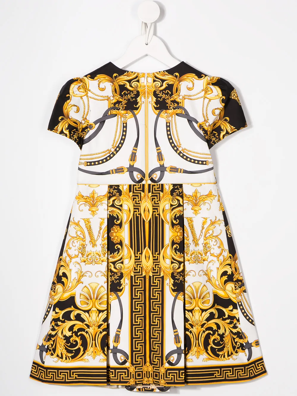 фото Versace kids платье свободного кроя со складками и принтом baroque