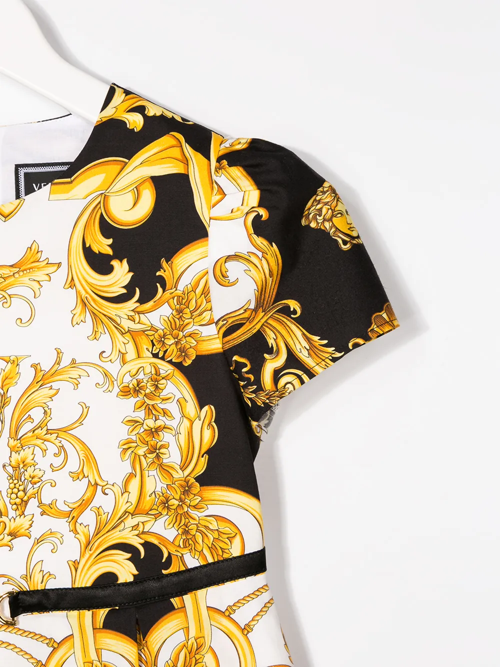фото Versace kids платье свободного кроя со складками и принтом baroque