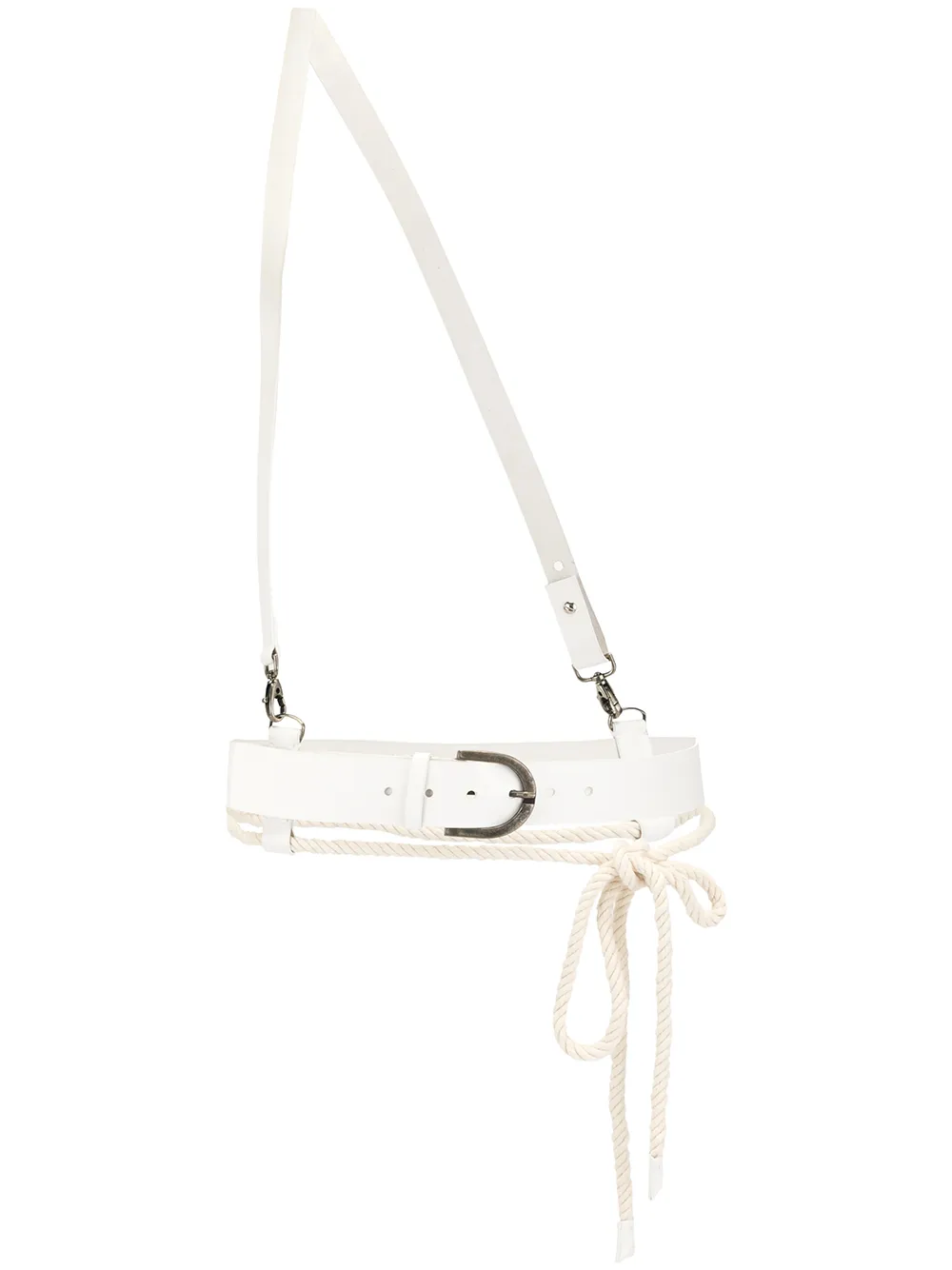 

Ann Demeulemeester cinturón Kenya con hebilla - Blanco