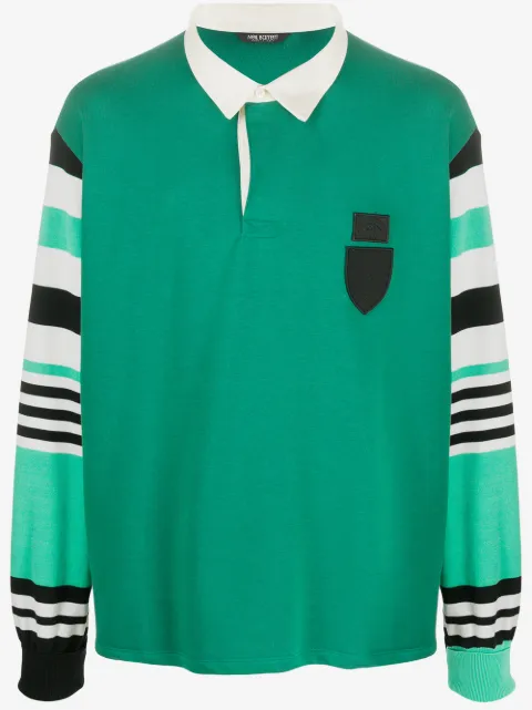 Neil Barrett striped sleeve polo shirt