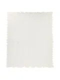 Bonpoint crocheted logo blanket - White