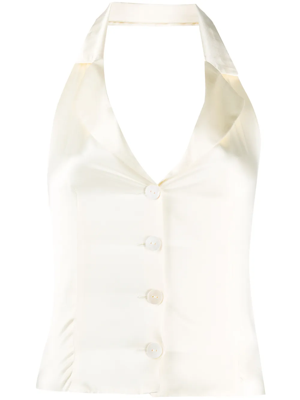 L'Autre Chose Blouse met halternek Beige