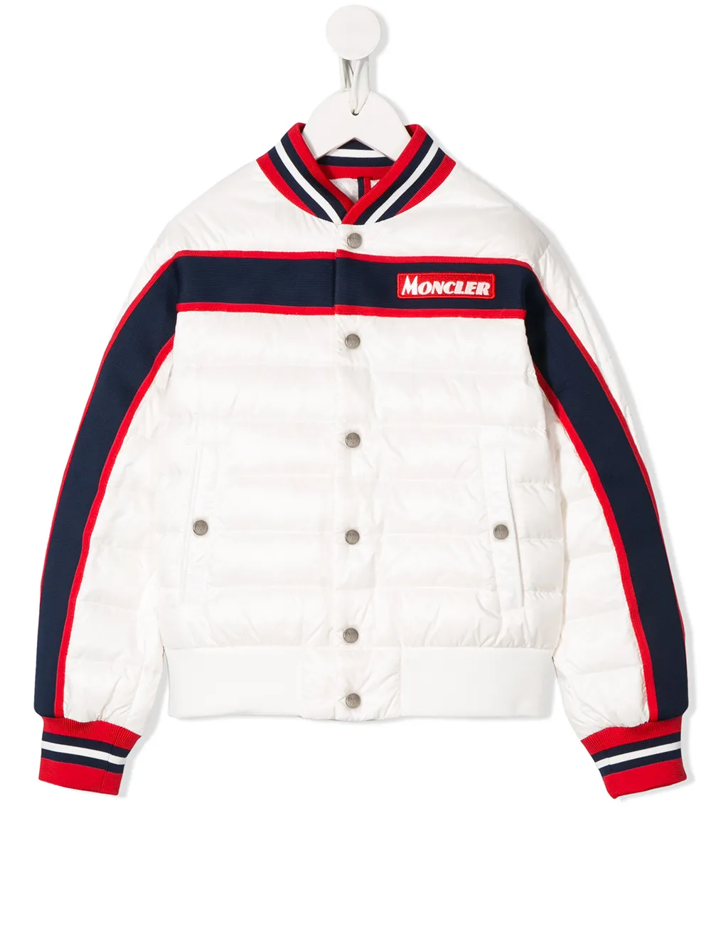 фото Moncler kids куртка в стиле колор-блок с логотипом