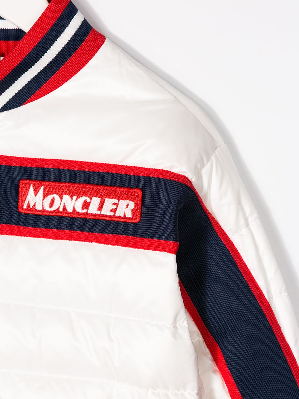 фото Moncler kids куртка в стиле колор-блок с логотипом