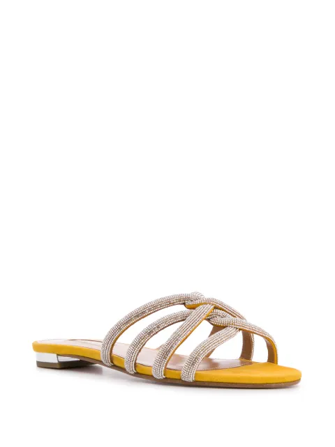 Aquazzura Moondust Leather Flats | Fashion sandals flat, Glamour shoes, Leather flats