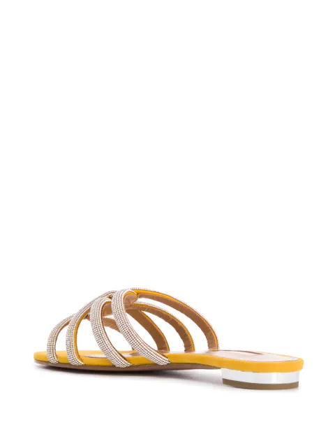Aquazzura Moondust Flat Sandals - Farfetch