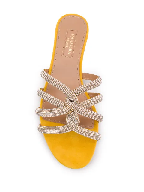 Aquazzura Moondust Flat Sandals - Farfetch