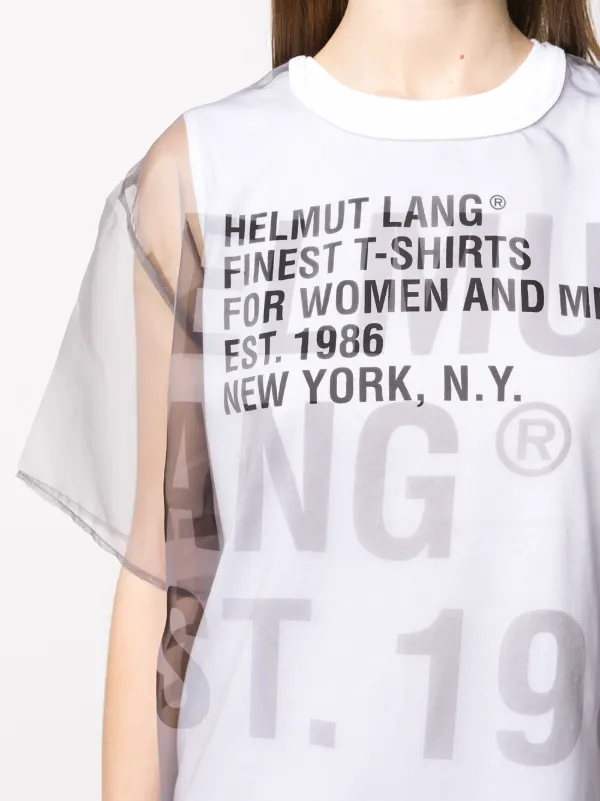 helmut lang white shirt dress