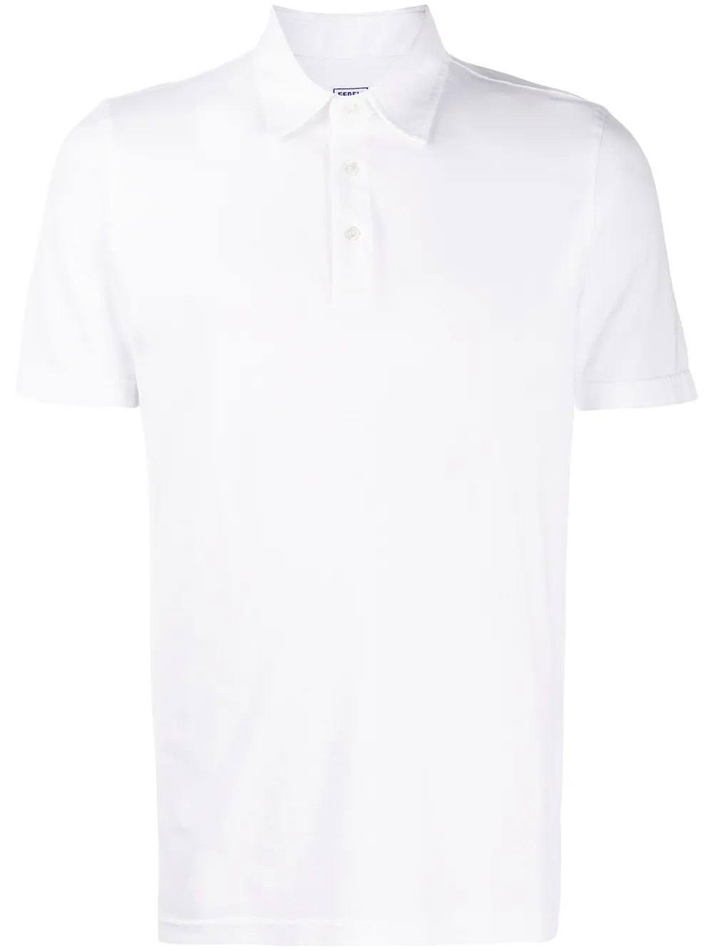Fedeli Plain Short-sleeved Polo Shirt In White