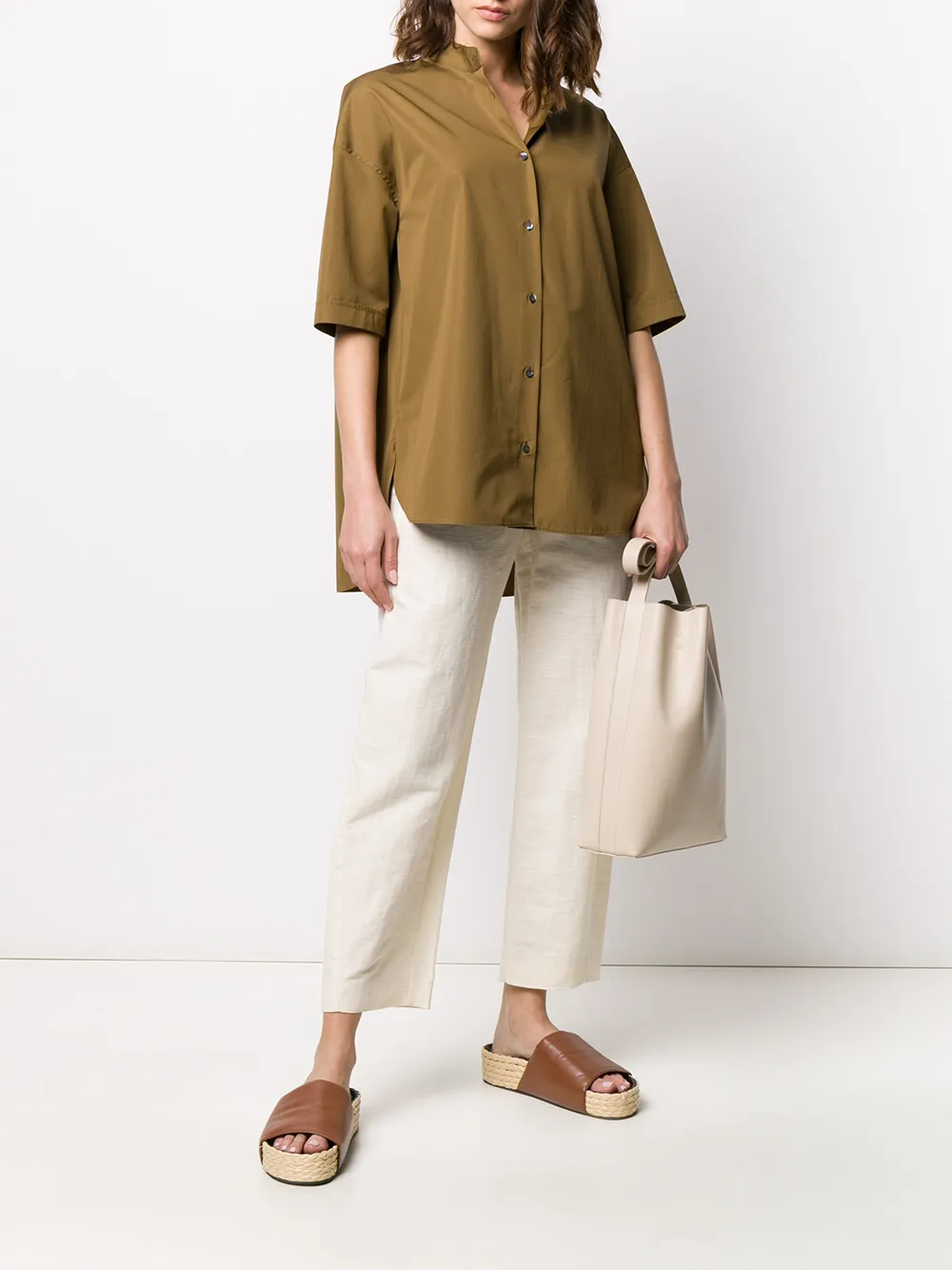 ASPESI Shirt met korte mouwen - Bruin