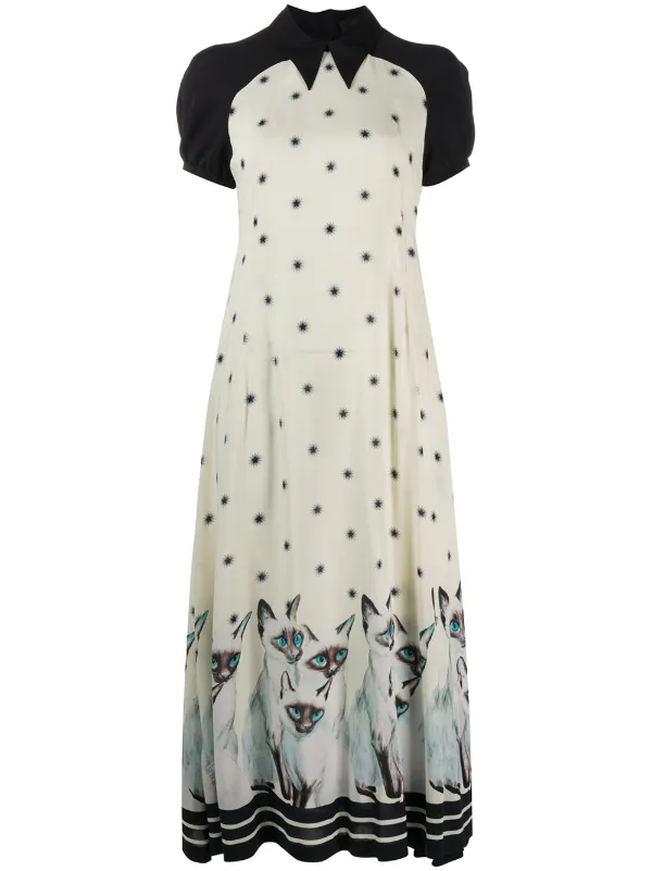 Dress with cats on it clearance