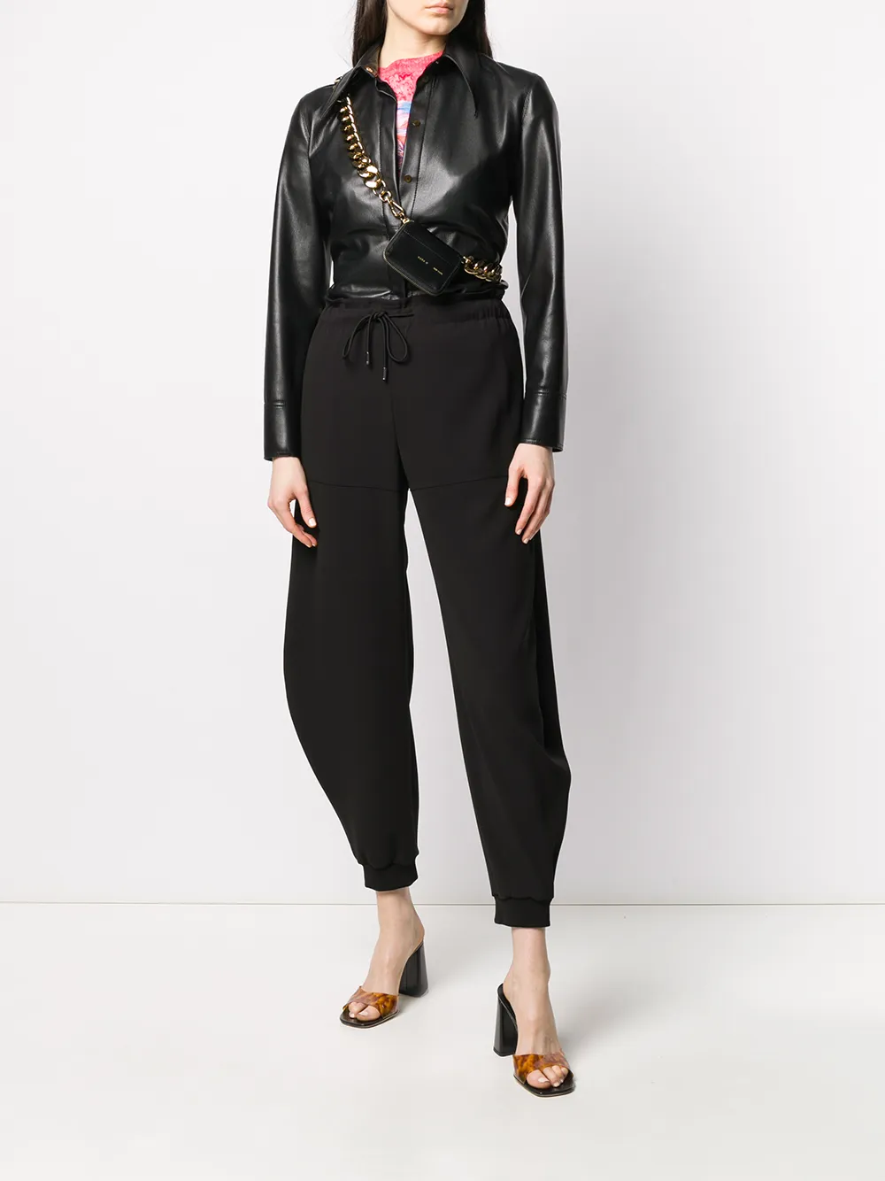 Kara Schoudertas met logoprint - Zwart