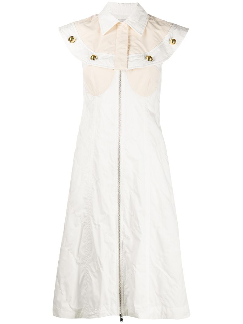Moncler Genius 1952 Cape Detail Midi Dress In White