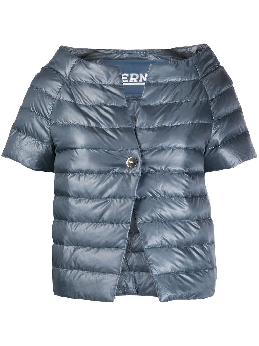 Herno Short-sleeved Padded Jacket In Blue