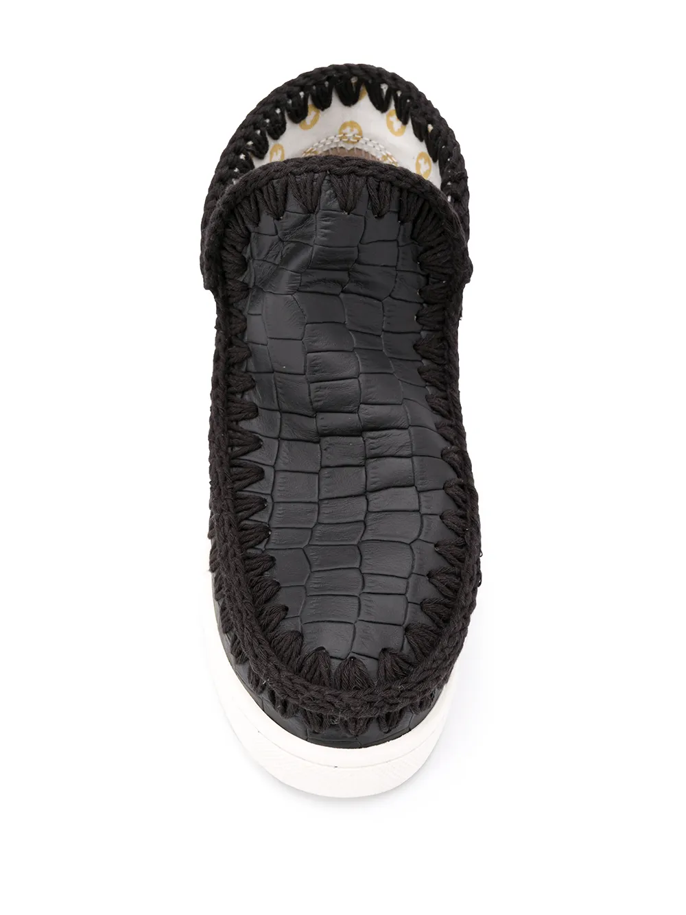фото Mou кроссовки eskimo с тиснением под крокодила