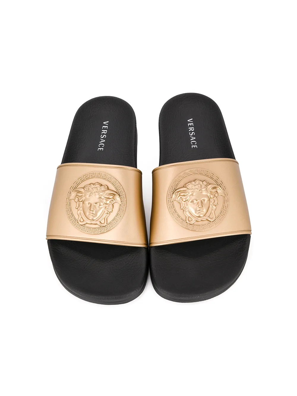 фото Versace kids шлепанцы с декором medusa