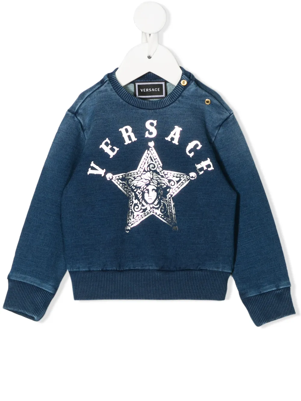 Versace Kids sudadera Western Logo - Azul