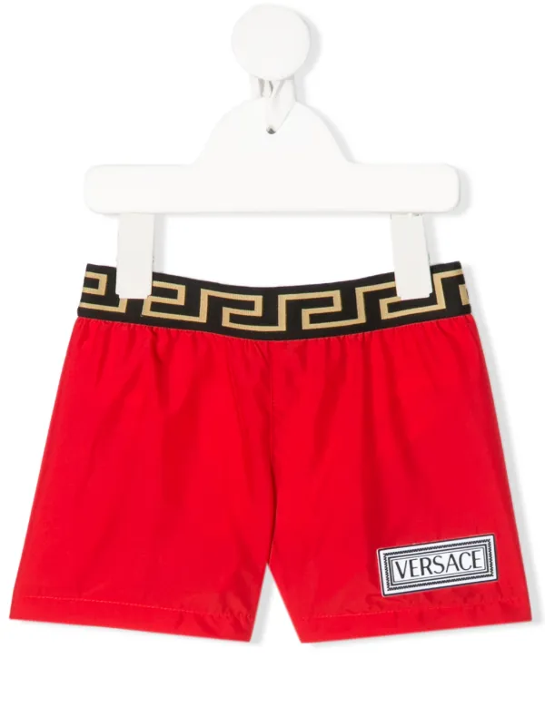 versace red swim shorts