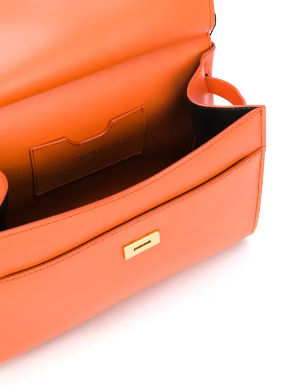 Dolce Gabbana medium Sicily shoulder bag women Calf Leather One Size Orange
