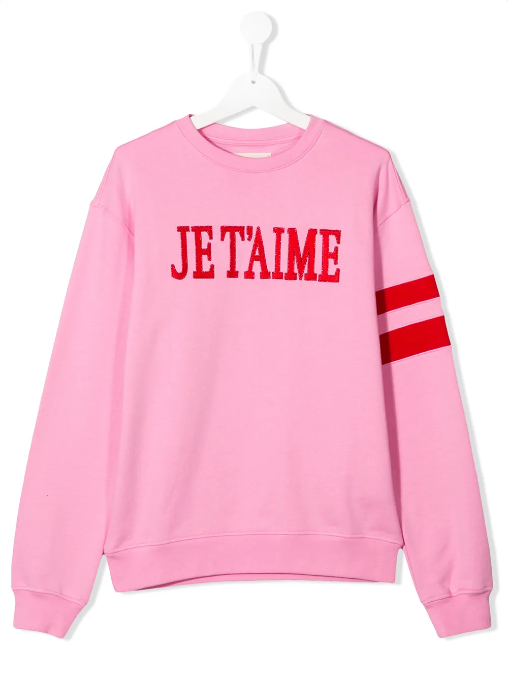Alberta Ferretti Teen Slogan Embroidered Sweatshirt In Pink