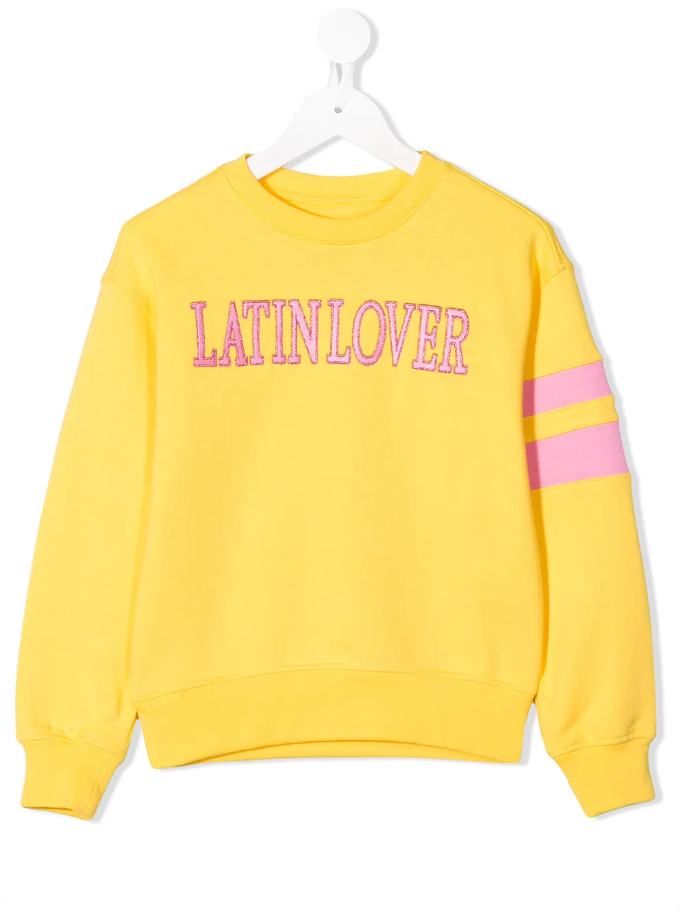 Alberta Ferretti Kids' Sweatshirt Mit Slogan-stickerei In Yellow