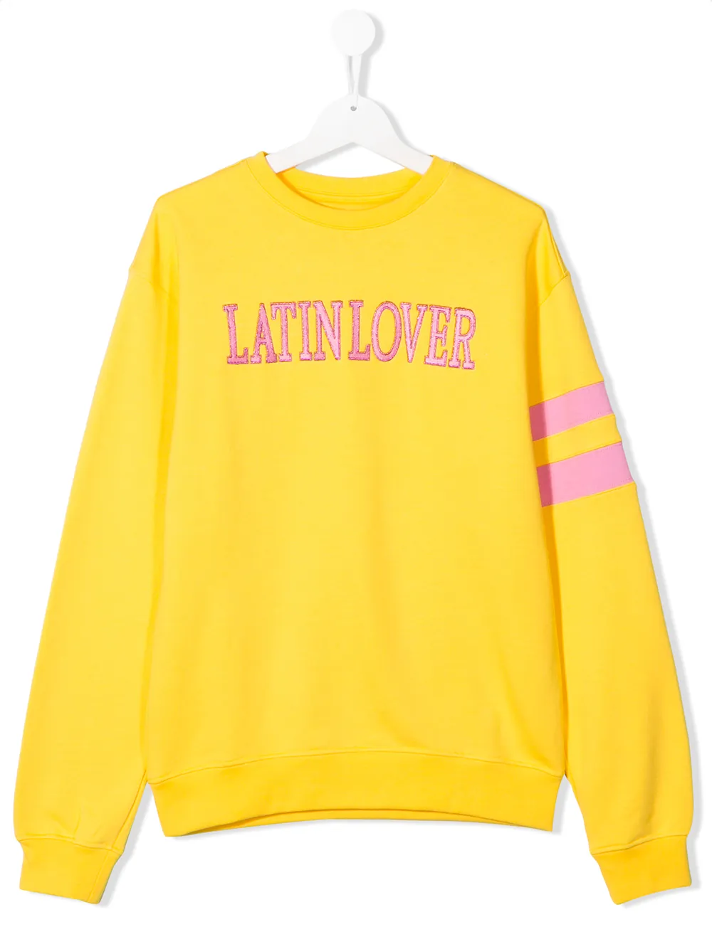 Alberta Ferretti Teen Slogan Embroidered Sweatshirt In Yellow