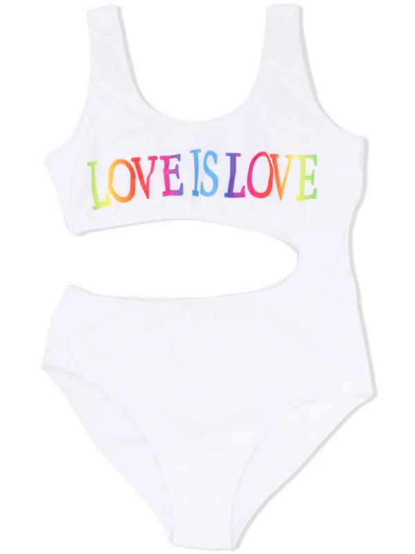 kids white swimsuit