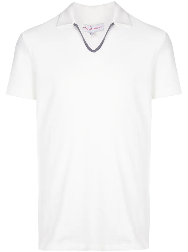 Orlebar Brown Plain Short-sleeved Polo Shirt In White