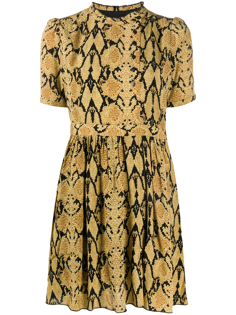Ba&sh Cascade Printed Short Dress In Neutrals