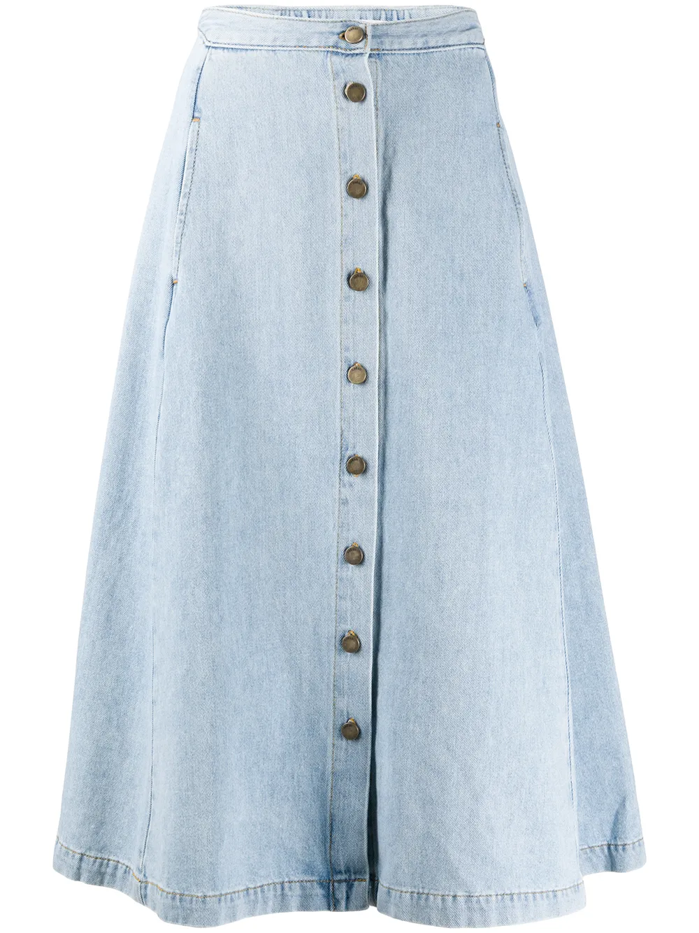 Ba&sh Bowie Denim Skirt In Blue