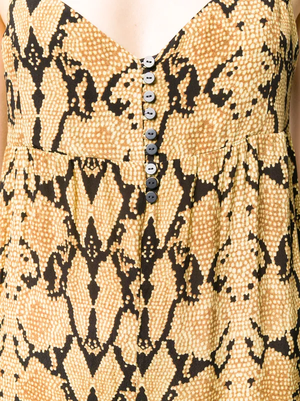 snakeskin print jumpsuit