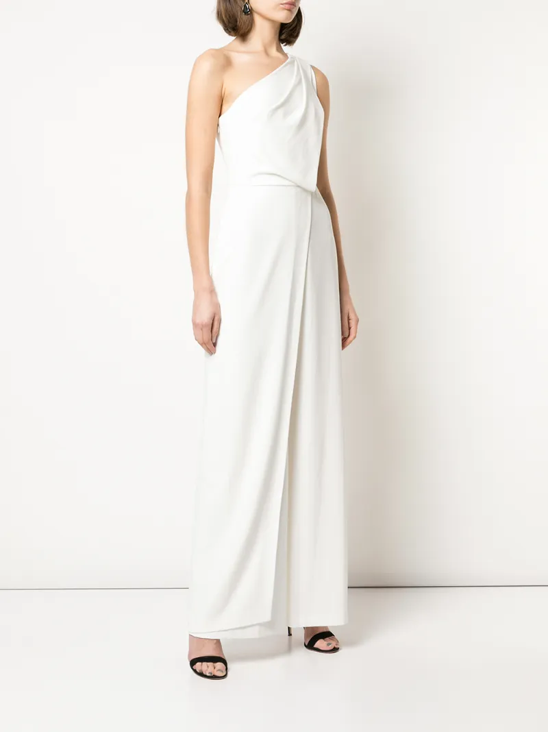 halston heritage white jumpsuit