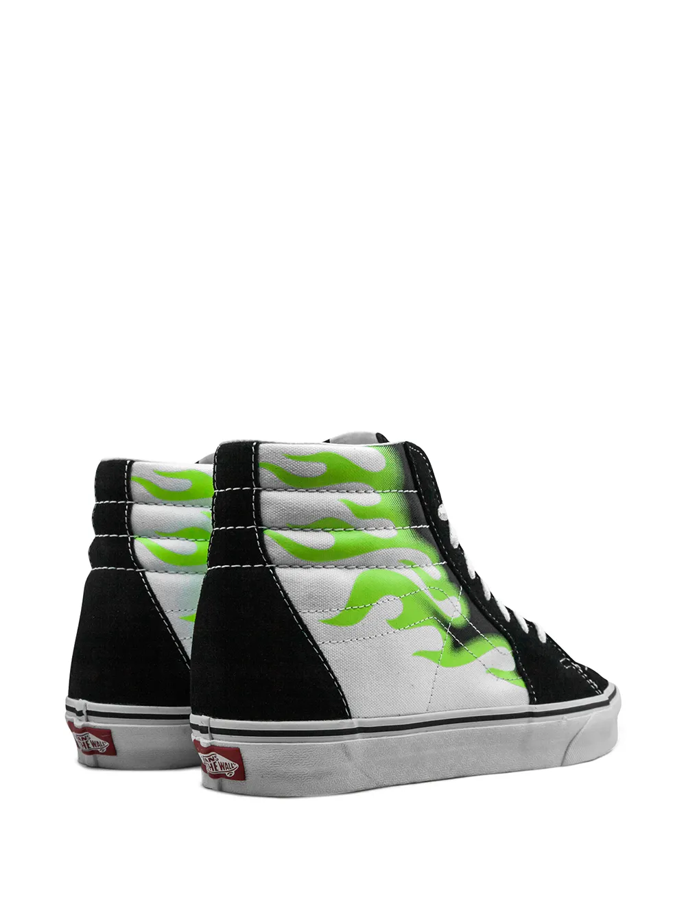 green flame vans high top