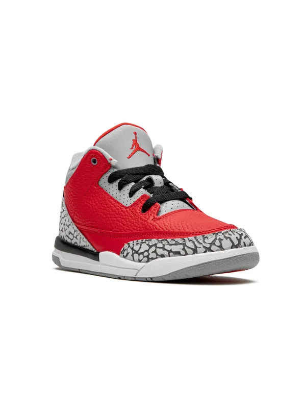 jordan 3 red cement kids