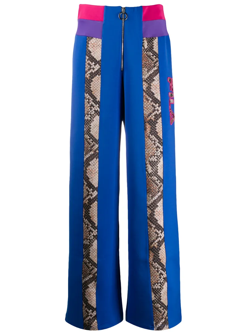 Fila Panelled Logo Wide-leg Trousers In 