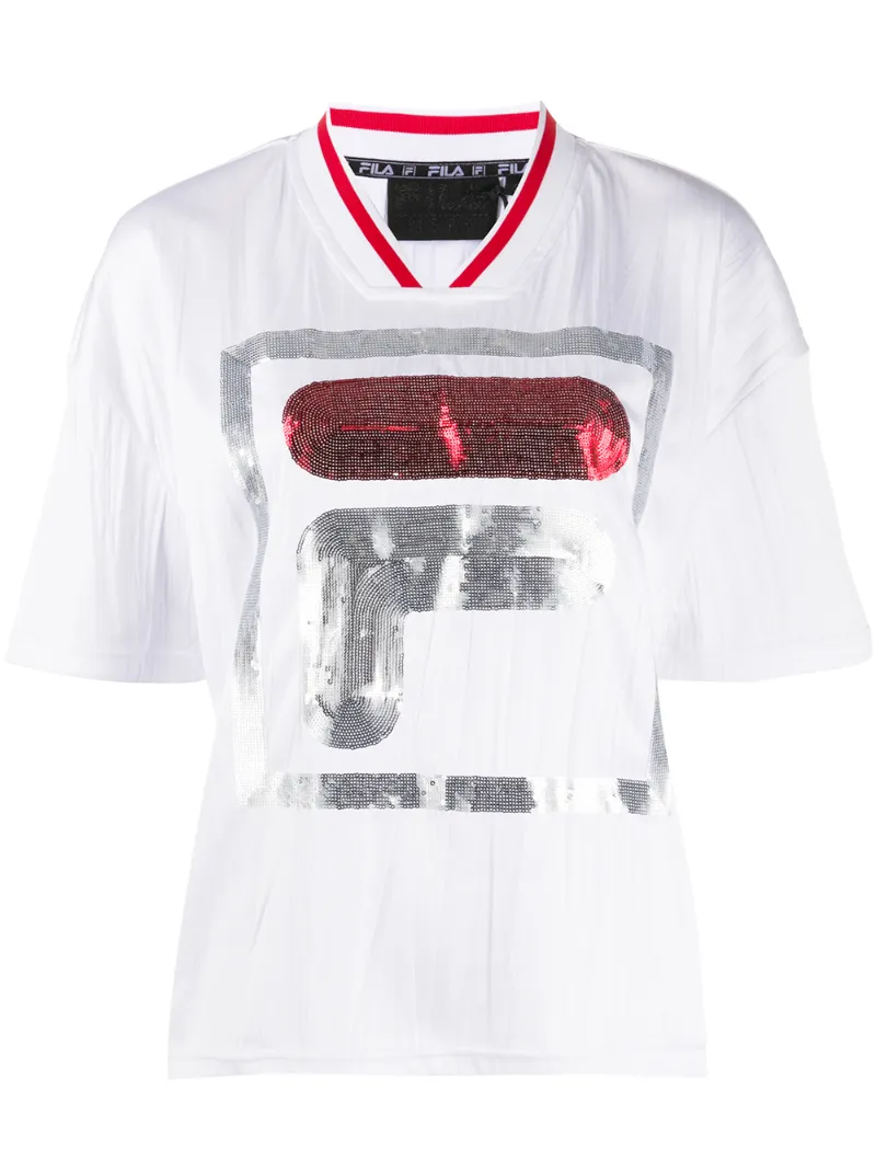 FILA MIU WRINKLED LOGO T-SHIRT