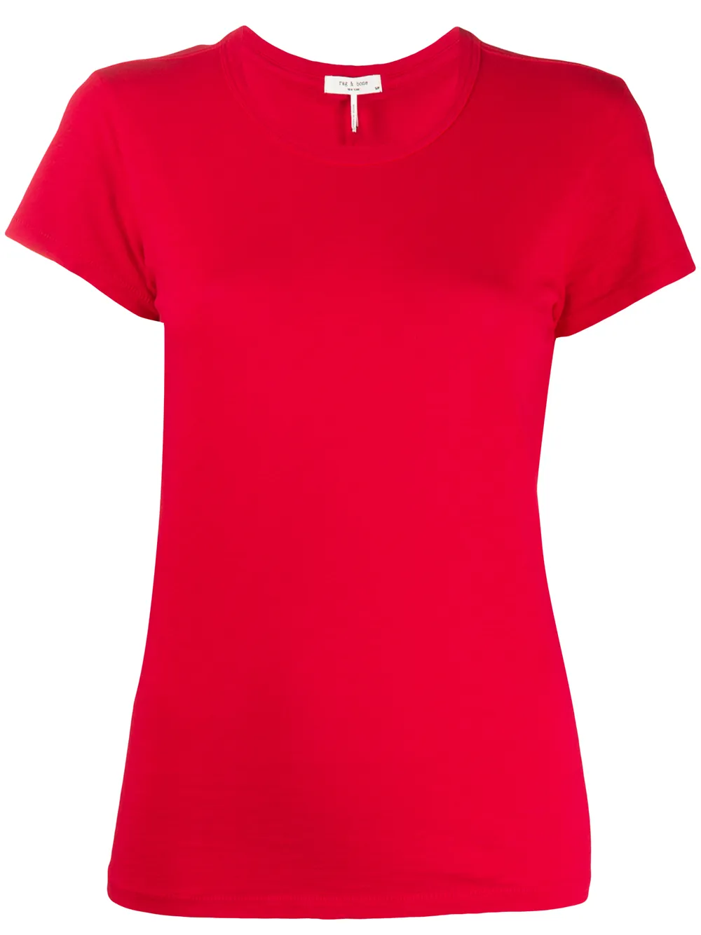 Rag & Bone Short-sleeve Fitted T-shirt In Red