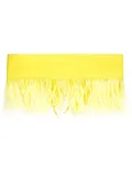The Attico feather-embellished waist belt - Yellow