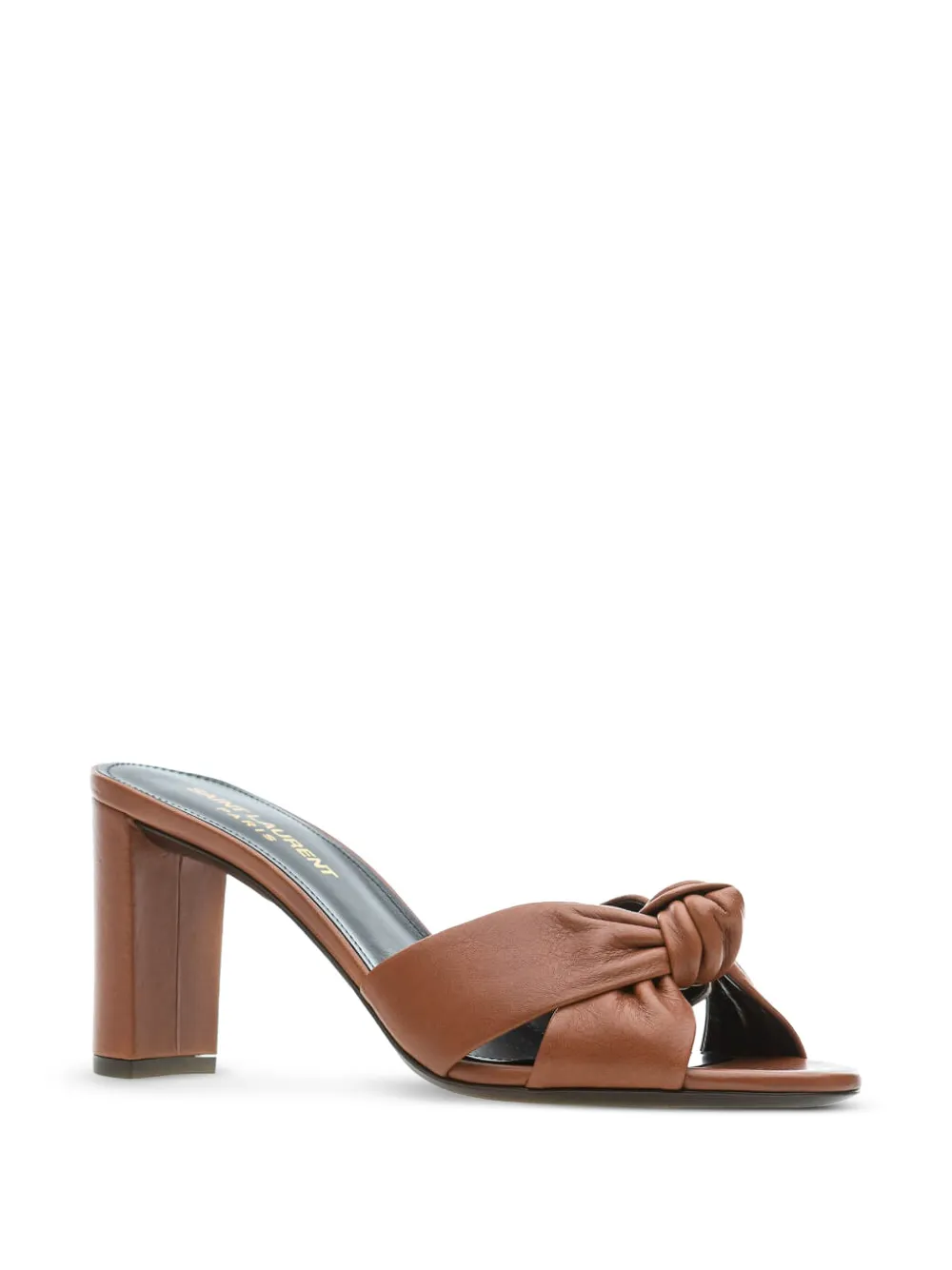 Saint Laurent 80mm Bianca twisted-detail sandals | Heeled Sandals | Image 2