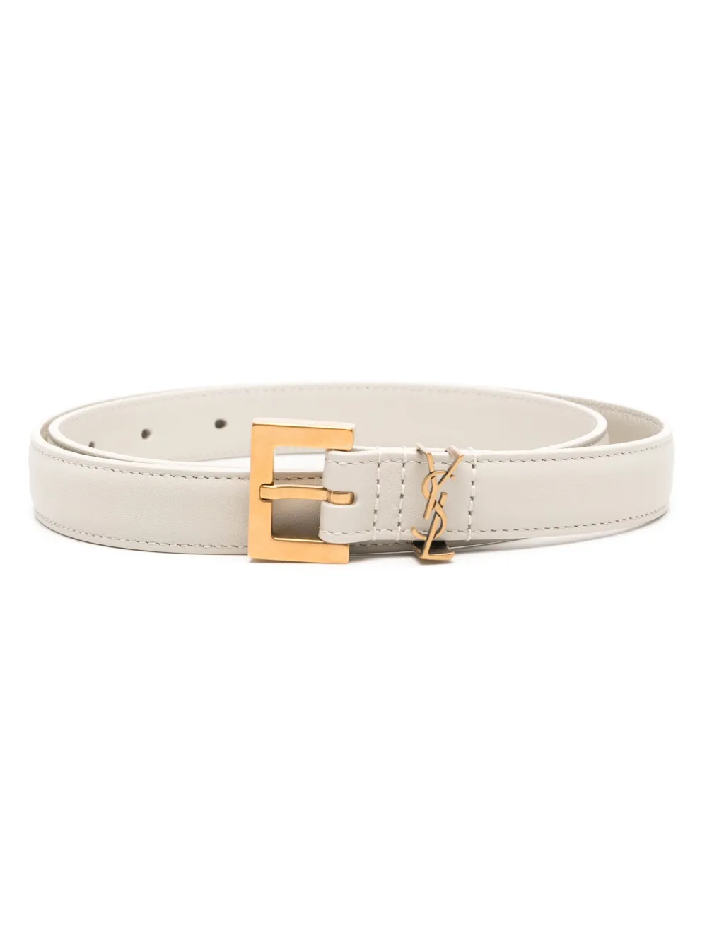 Ysl white belt store