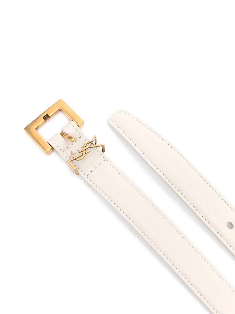 Saint Laurent Leren riem - Wit
