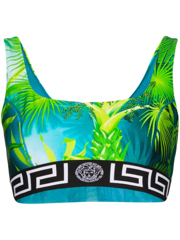 versace jungle print sports bra